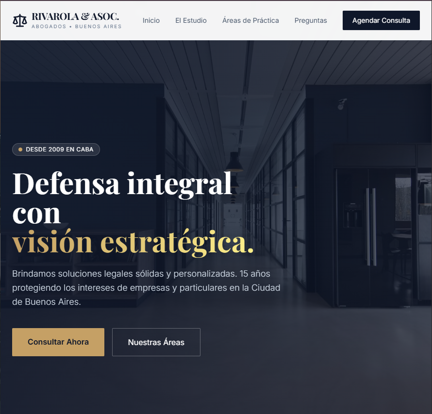 Plataforma web para empresa de abogados en Buenos Aires